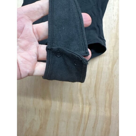 Skims Cotton Jersey T Shirt Body Suit Black XS NWTs - Picture 7 of 8